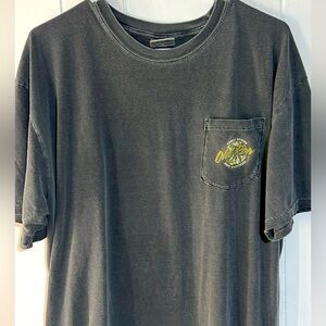 80s Camo Old Row Circle Logo Charcoal Grey Tee